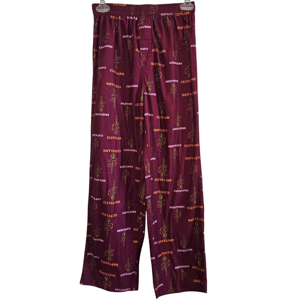 NBA Cleveland Cavaliers Pajama Pants Wine All Over Print Logo Youth Medium 10/12